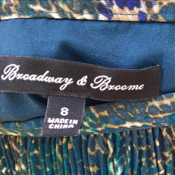 Madewell Multi-Print Pleated Mini Skirt in Blue - Size 8 - Picture 3 of 6